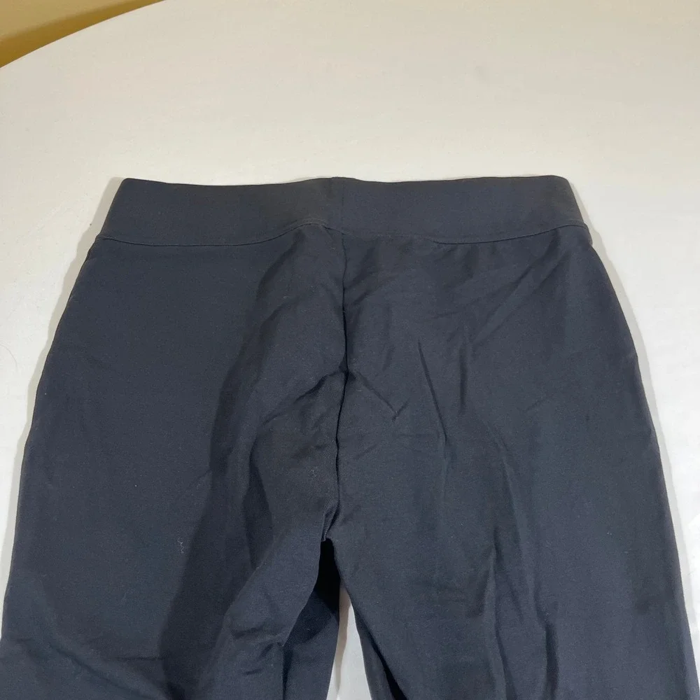 Lands' End Starfish Leggings Women S/T 6-8 Black Cotton Blend Mid Rise